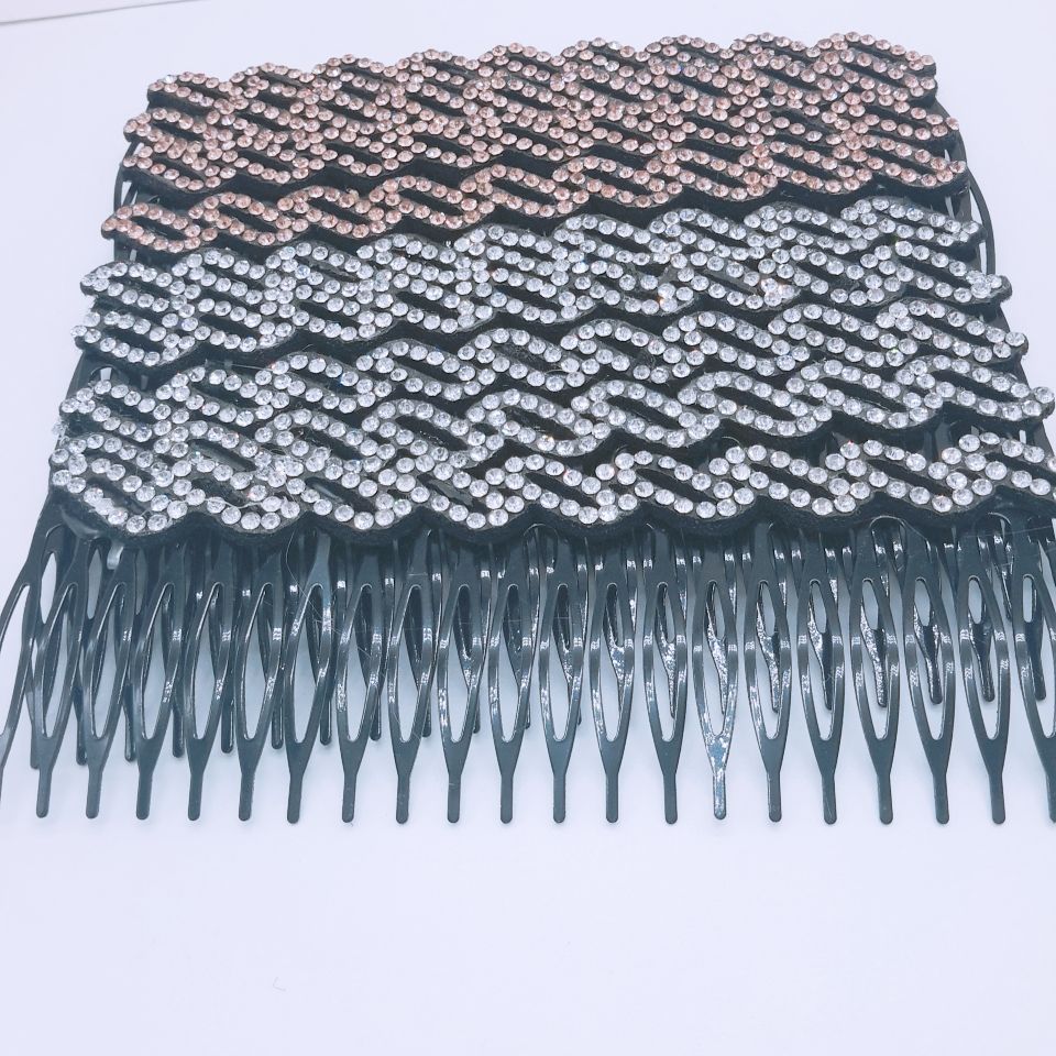 One set of hair replacement, Aorou water diamond hair comb, hair accessory, Korean iron bangs comb, sweet updo, large hair clip details Picture