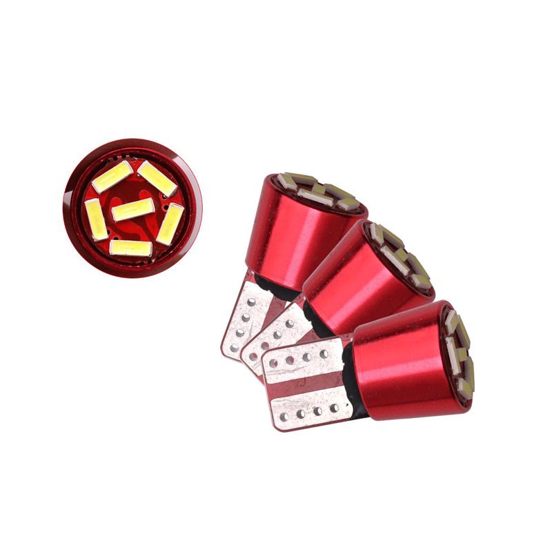 The new decoding width indicator light T10 4014 6SMD stepless decoding flat head width indicator light license plate light is non-polar details Picture