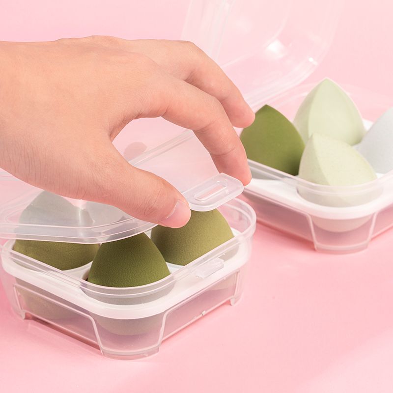 1 piece of new dust-proof covered beauty egg box, makeup ball, makeup egg storage rack, powder puff, sponge desktop storage box. No makeup egg, 1 piece Specification drawing