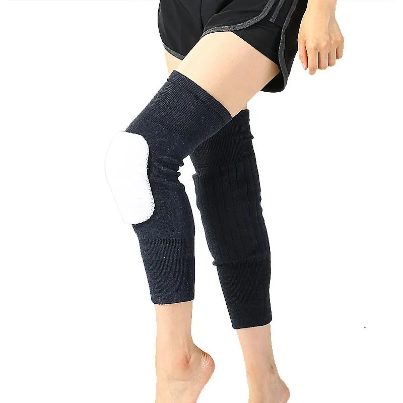 Winter elderly warm knee pads for men and women, double-layer thickened rabbit fur patches, autumn and winter cold protection knee pads for leg pain detail image 1