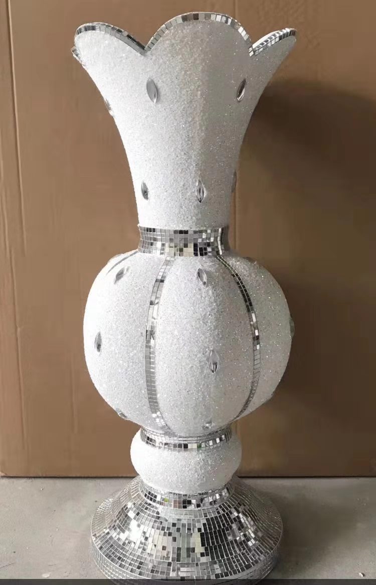 زهرية ذات اللون الفضي، 60CM المغنسيوم الملصقة بالزجاج، 3311.
