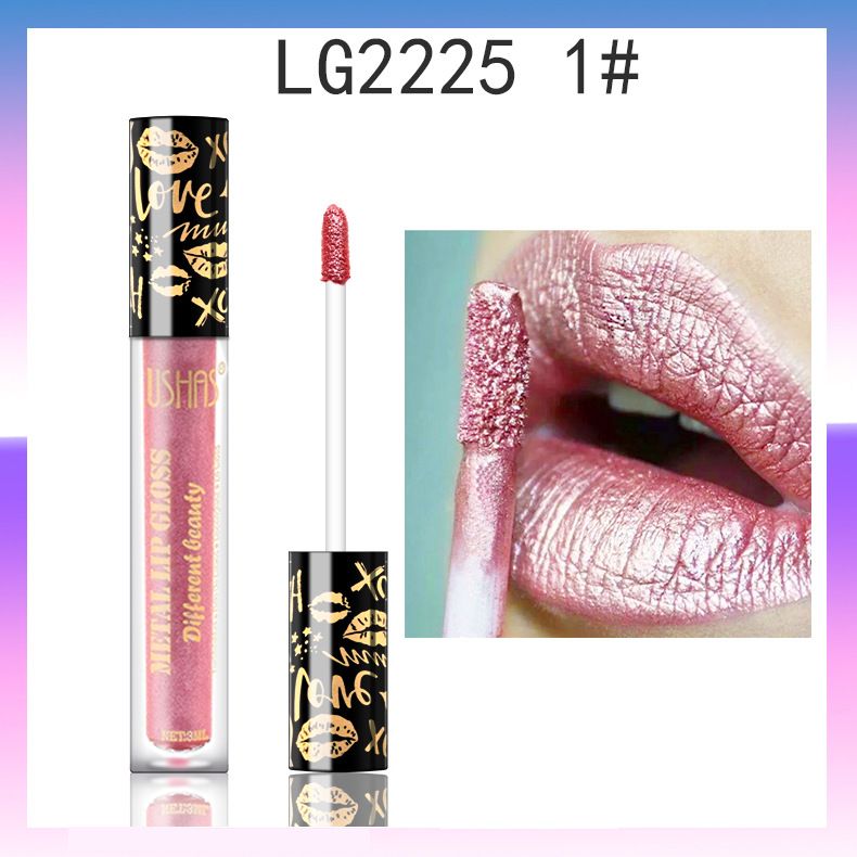 【 24-piece Set 】LG2225 Metal pearlescent polarized Fine Gloss matte surface Waterproof Moisturizing long-lasting Lip gloss Lip gloss Application Scenario