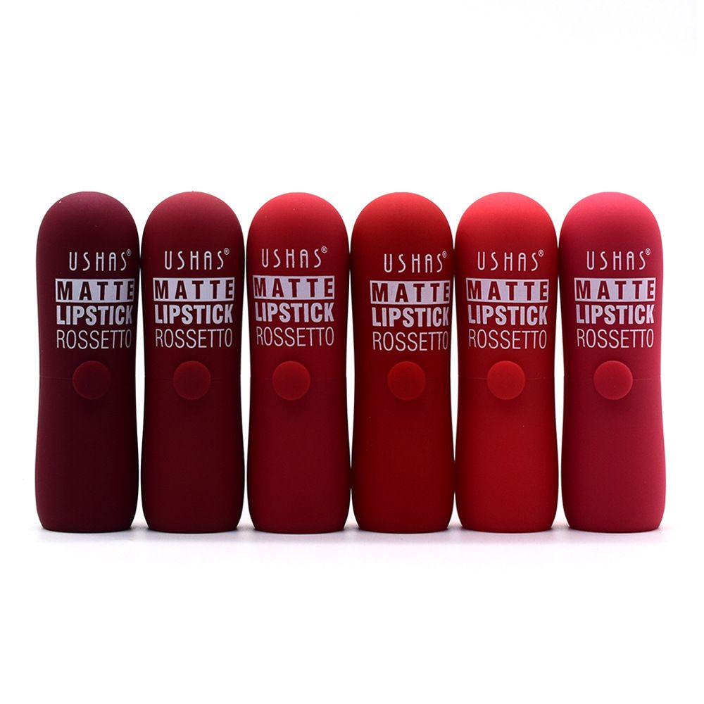 【24 Sets 】Lp2107-24A Matte Bright Red Lipstick Mist Matte Waterproof With Trial Set details Picture