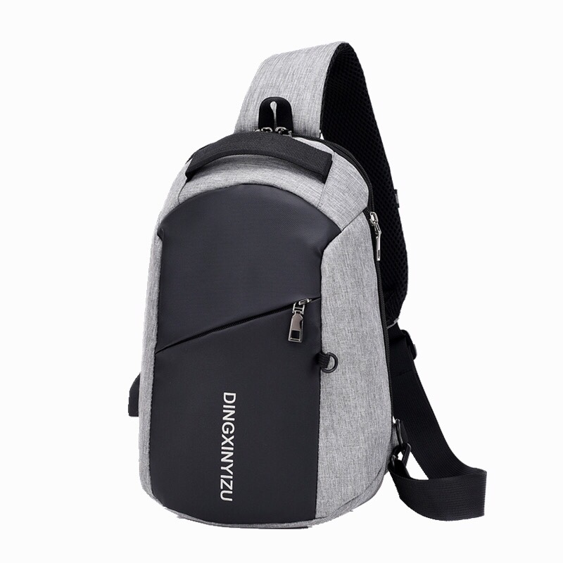 夏季新款大容量男士胸包时尚大号单肩斜挎包IPAD平板休闲上班背包