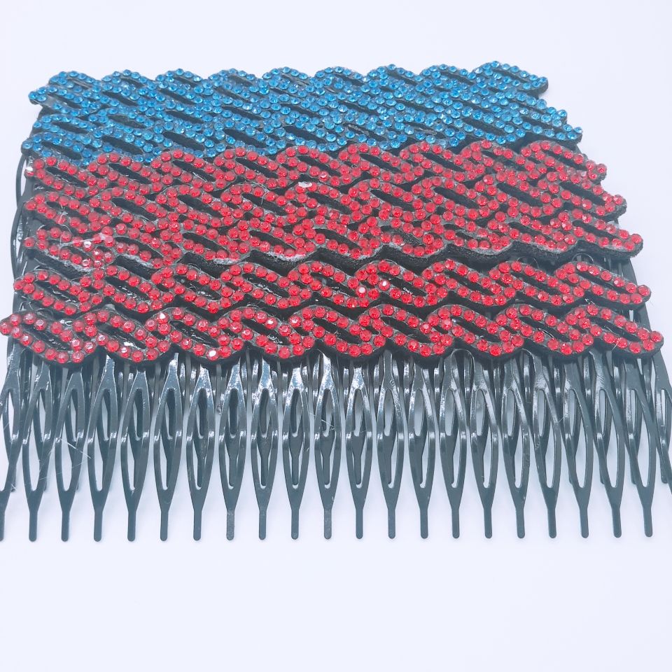 One set of hair replacement, Aorou water diamond hair comb, hair accessory, Korean iron bangs comb, sweet updo, large hair clip Specification image