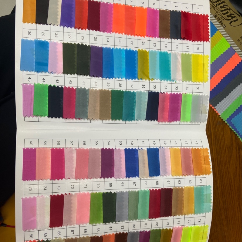 Orange Red 190T Polyester Taff Fabric Classic Durable Decorative Arts And Crafts Headwear Clothing Fabric Multi-Color Optional details Picture