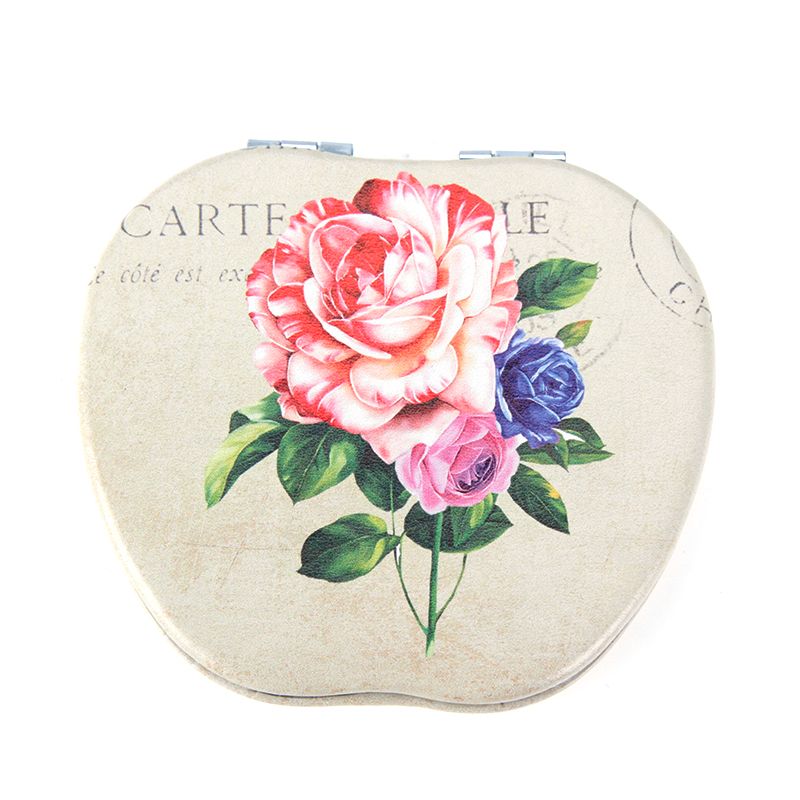 pu苹果形随身镜化妆镜小镜子详情图2