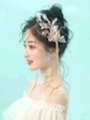 Bridal Tiara With Long Chain White Clip Application Scenario