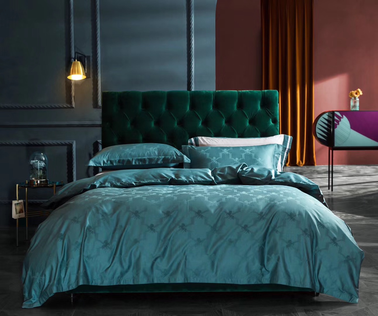 Pure cotton four-piece bedding set, wedding bedding set, carefully selected college student dormitory bedding set, comfortable and breathable four-piece set 002 Application Scenario