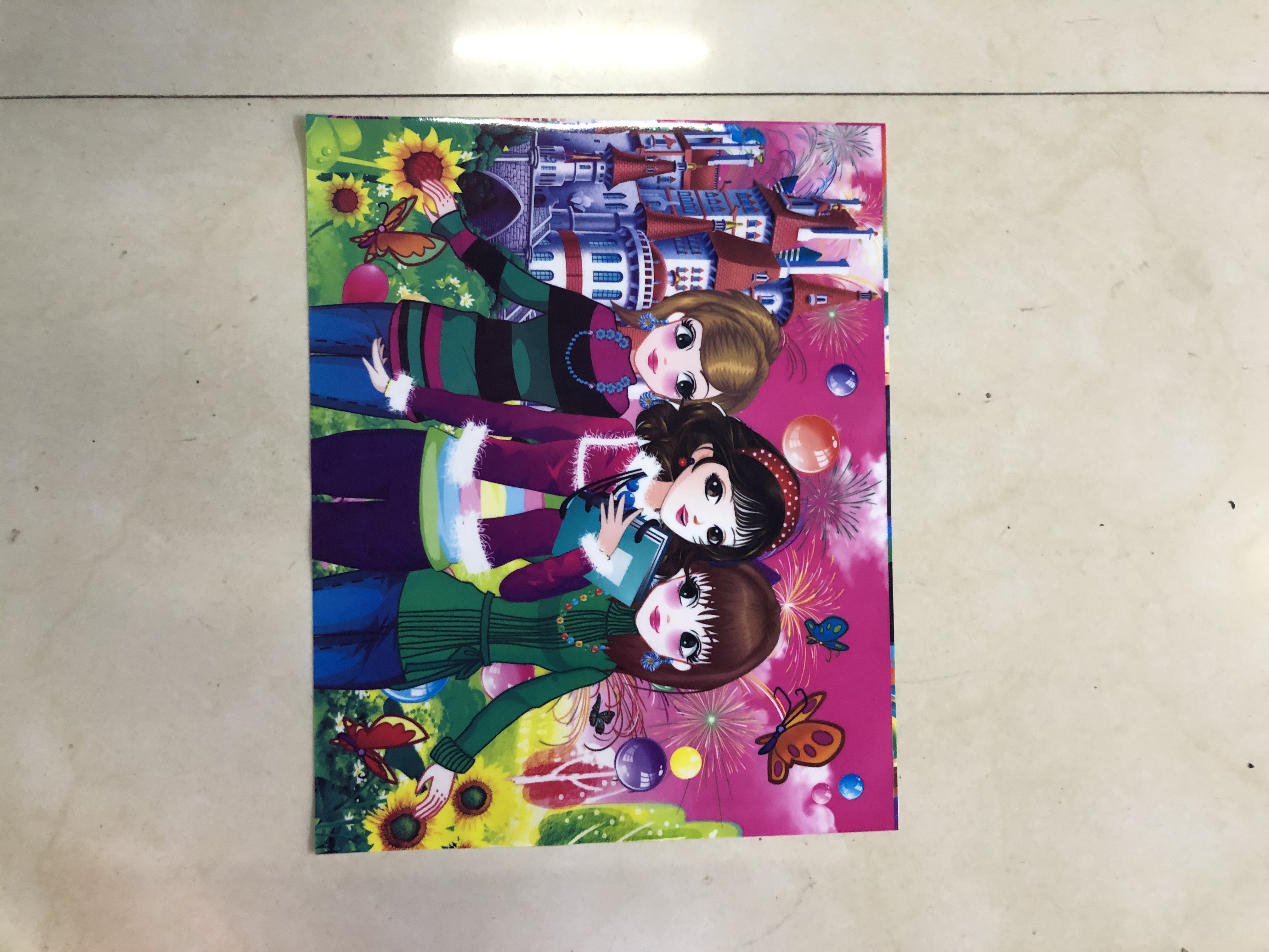 PVC塑料画片卡通美少女详情图7