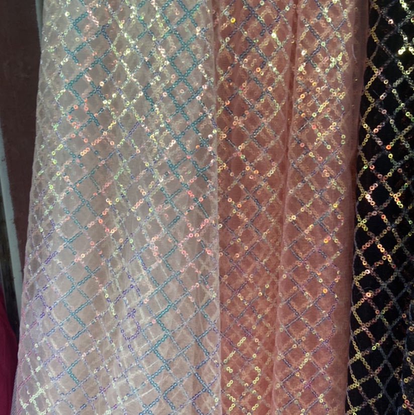 Silver Diamond-Mesh Sequin Ornaments Arts And Crafts Headwear Fabric Multi-Color Optional Clothing Design