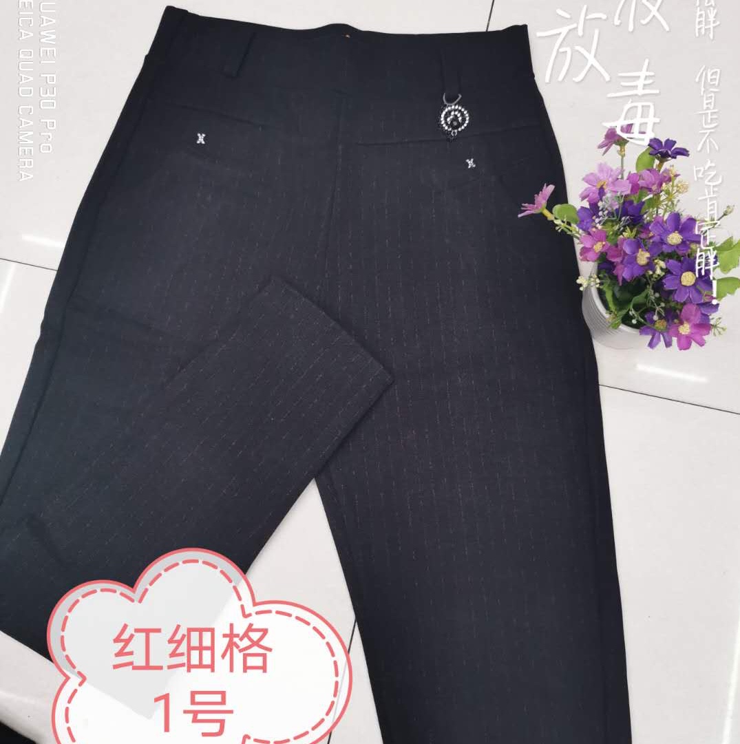 Mother pants summer thin high waist stretch loose straight tube casual pants wear thin middle - aged thumbnail
