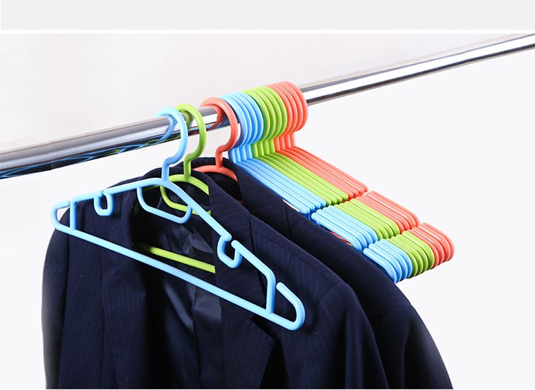 旭峰 品牌直销塑料彩色防滑衣架成人多色可选衣架加厚裤子宽落地晾衣架批发详情图13
