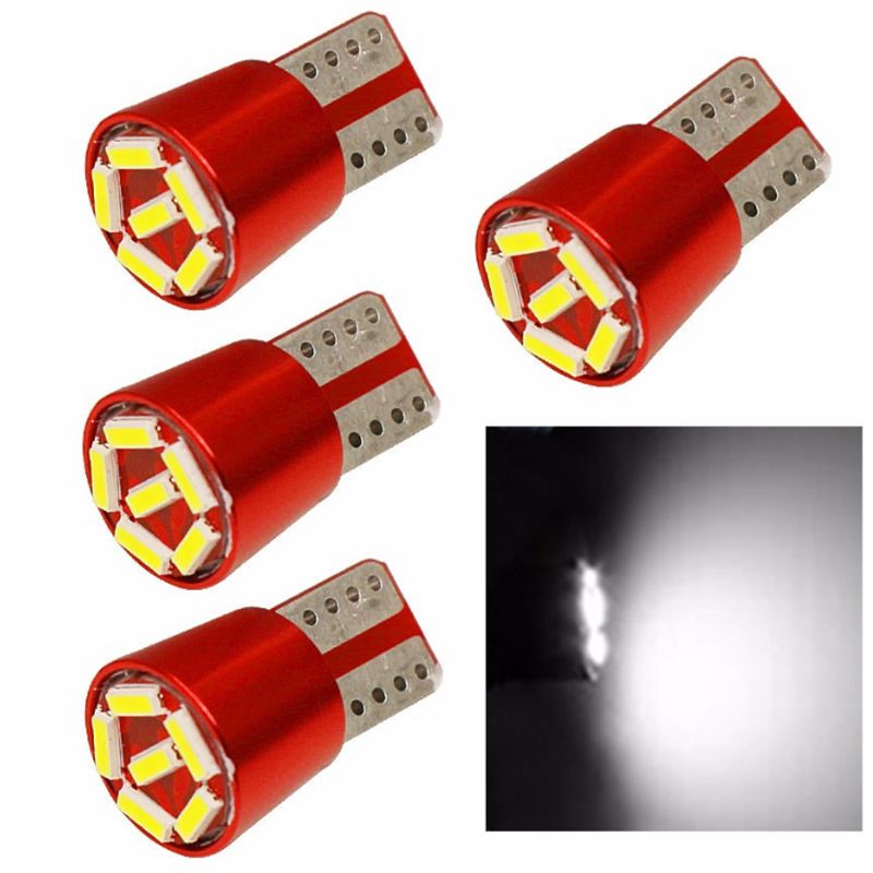 The new decoding width indicator light T10 4014 6SMD stepless decoding flat head width indicator light license plate light is non-polar detail image 1