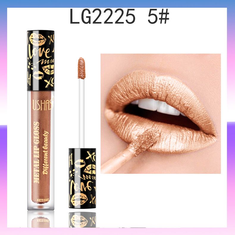 【 24-piece Set 】LG2225 Metal pearlescent polarized Fine Gloss matte surface Waterproof Moisturizing long-lasting Lip gloss Lip gloss pic 7