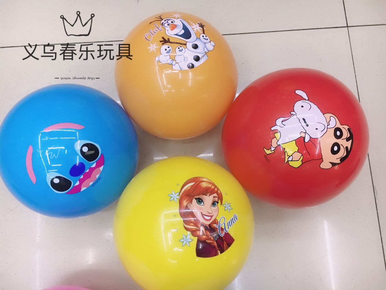 地摊批发加厚充气拍拍球幼儿园儿童皮球宝宝卡通玩具16厘米卡通球详情6