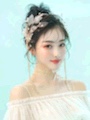 Bridal Tiara With Long Chain White Clip Specification drawing