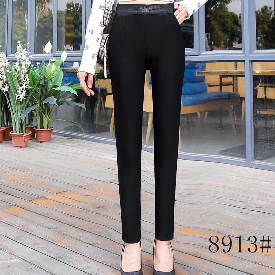 打底裤女外穿秋款弹力裤大码女装2020年夏季小脚裤魔术裤子罗马料