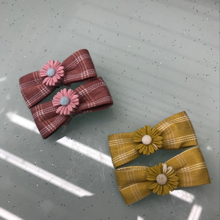 Korean version of cloth bow Daisy clip