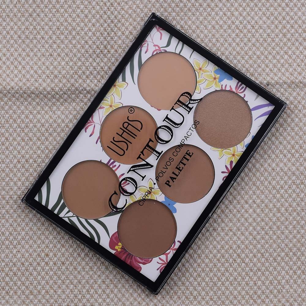 【USHAS】FC568 Six-color Contouring powder, High Gloss, matte, High Gloss combination, Side profile, Nose Profile detail image 1