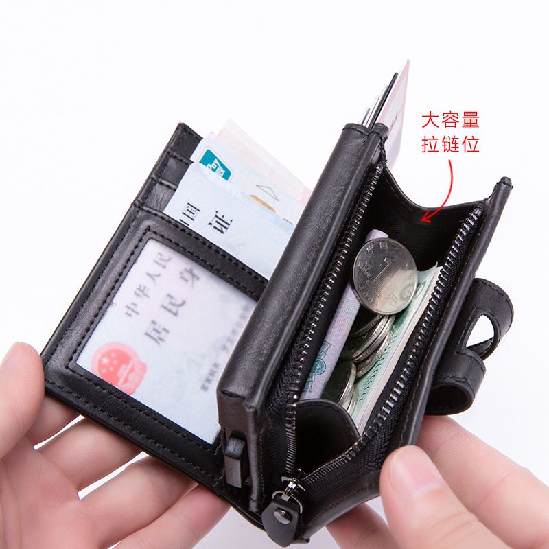 Card Wallet _ Credit Card Box Automatic Card Holder Card Holder Card Holder Card Case Rfid Anti-Magnetic Anti-Theft Oushang 01