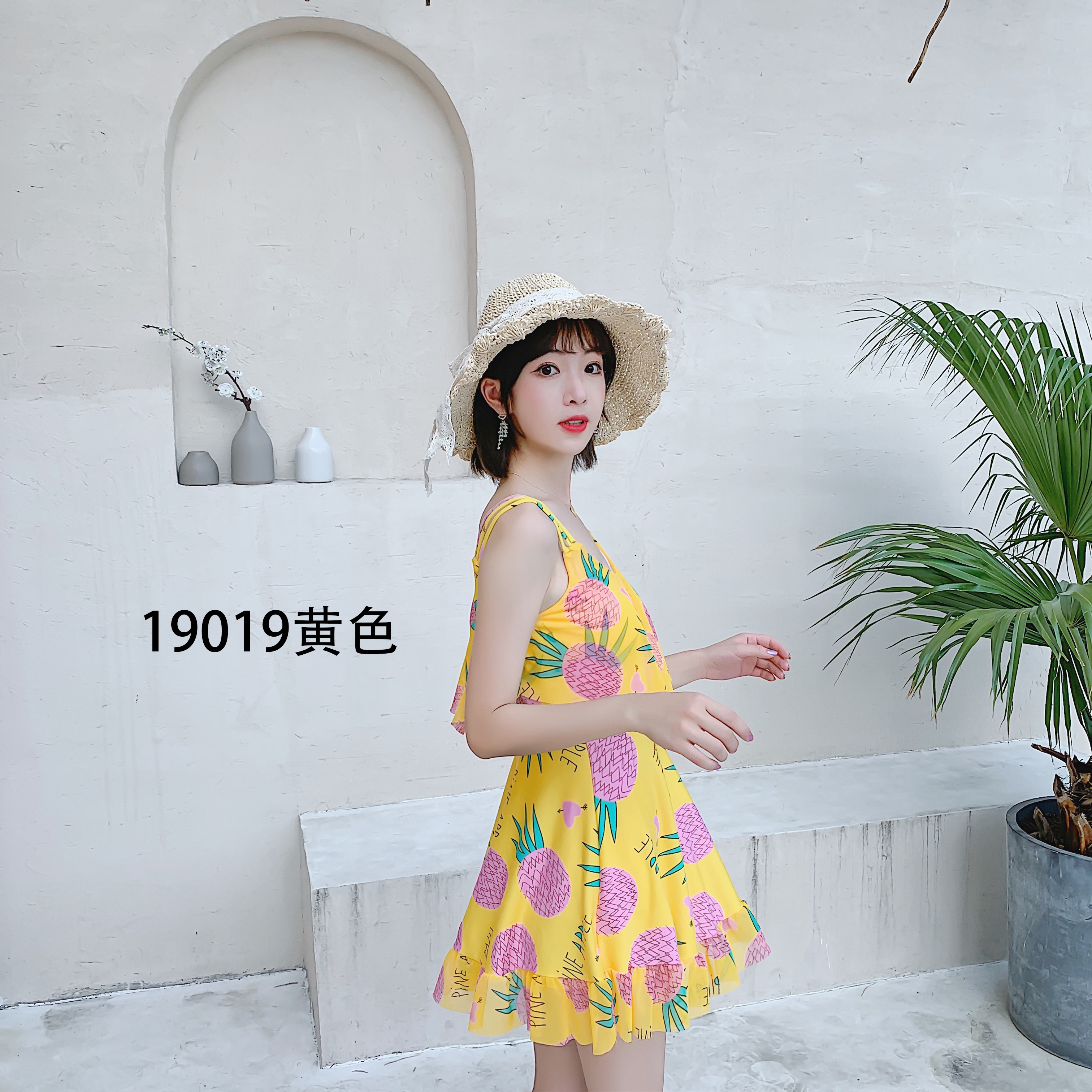 19019#最新菠萝花型燕尾服裙摆修身显瘦爆款详情图6