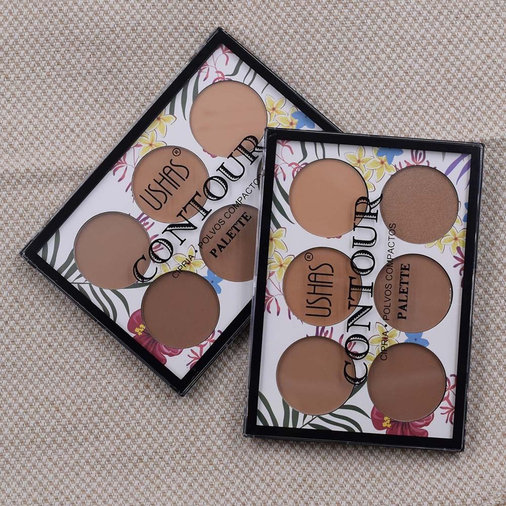 【USHAS】FC568 Six-color Contouring powder, High Gloss, matte, High Gloss combination, Side profile, Nose Profile detail image 4