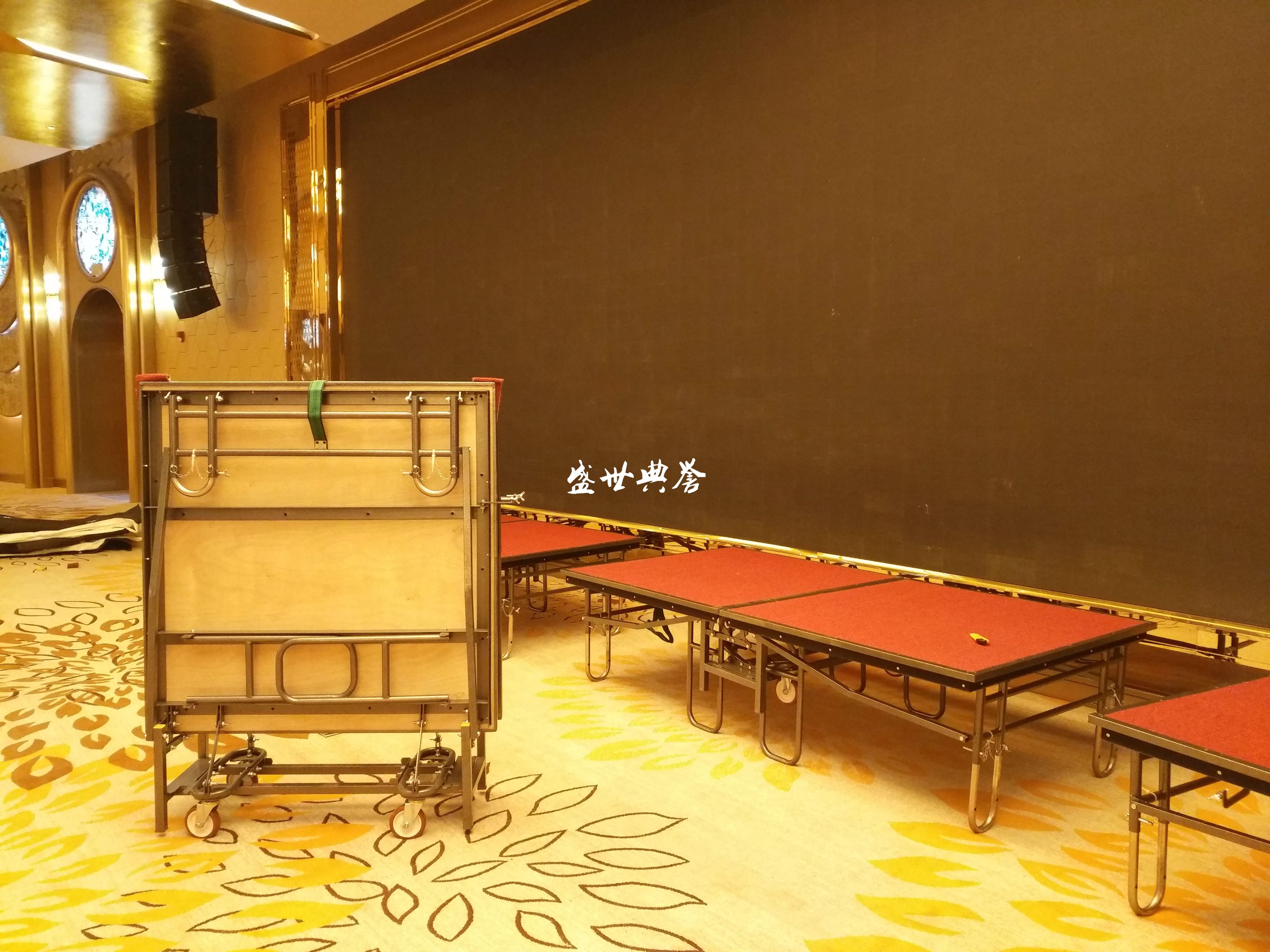 上海五星级酒店宴会厅活动舞台 宴会中心婚宴T台折叠升降拼装舞台详情图6