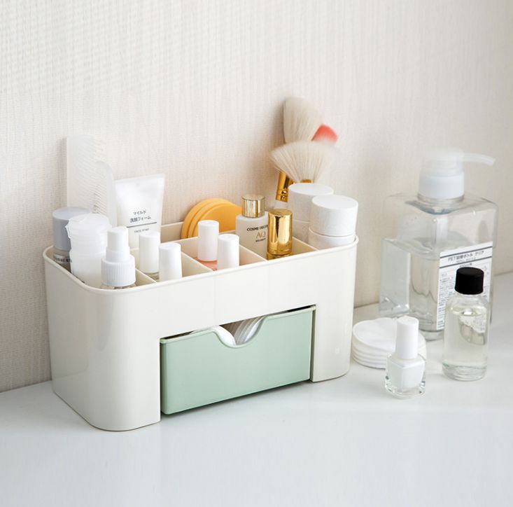 Caja de almacenamiento cosmético caja de organizador cosmético con cajón joyería de escritorio caja de maquillaje productos para el cuidado de la piel caja de aseo Application Scenario