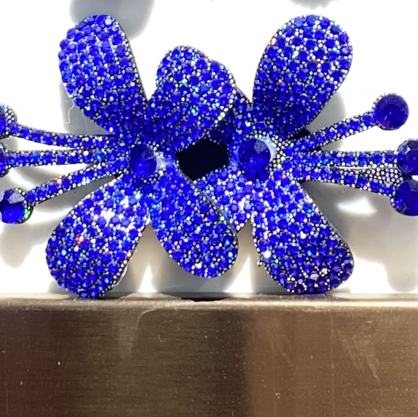 Dark Blue Rhinestone Flower Girl Heart All Sell Hot Clothing Accessories