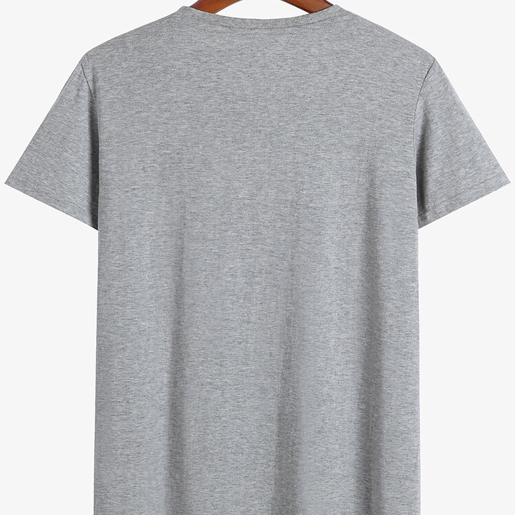 Grey short-sleeved T-shirt for men, 2021 summer new style men's loose plus-size half-sleeved top, pure cotton trendy men's T-shirt