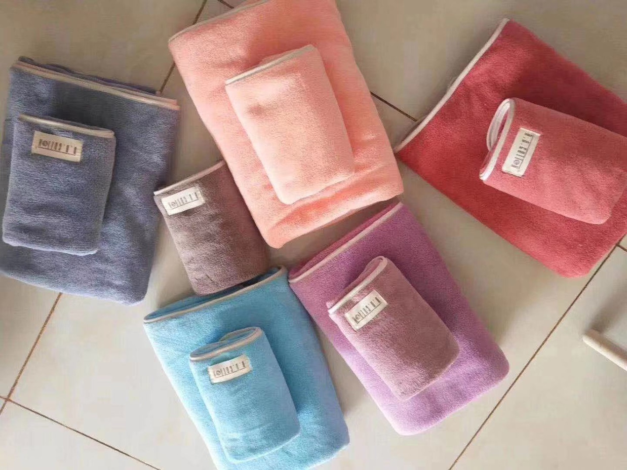 Coral fleece patchwork square towel