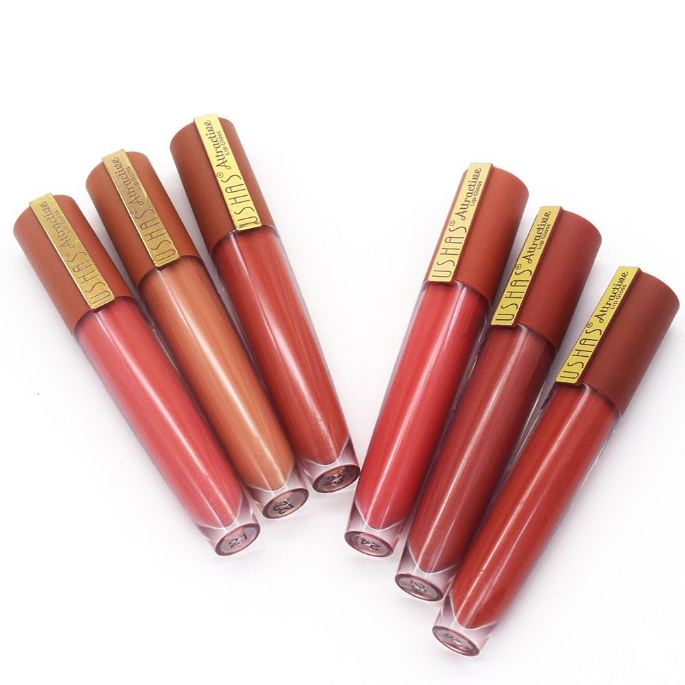 【 24-piece Package 】LG2169-24D matte Waterproof and non-fading Lip gloss and Lip gloss in rose-pink color series, USHAS Application Scenario