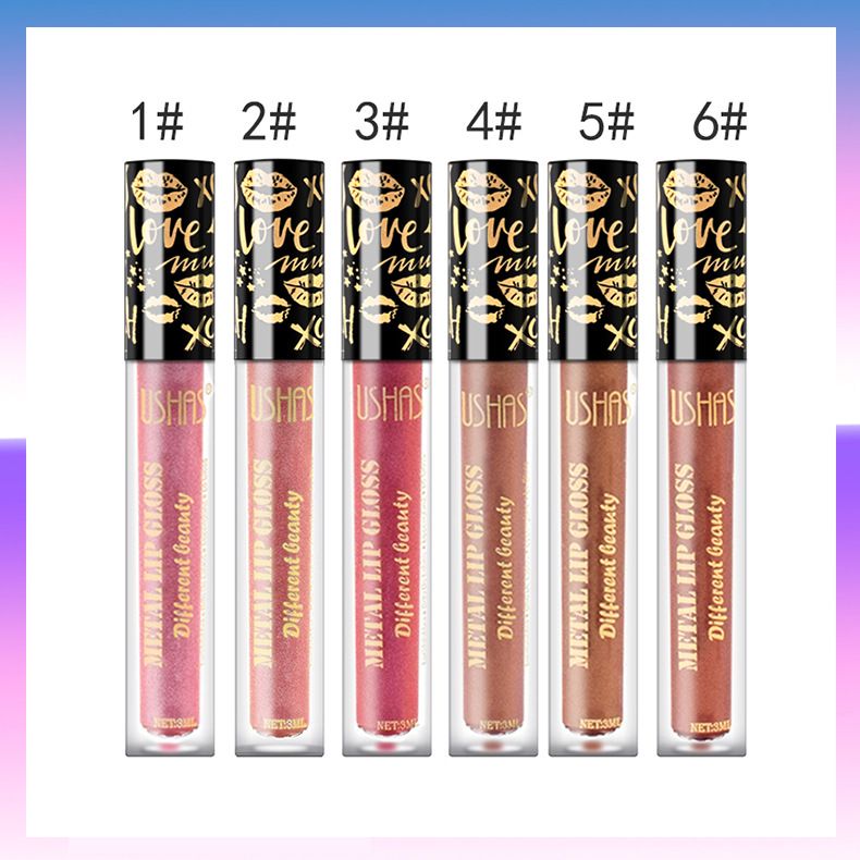 [24 Sets] Lg2225 Metal Pearlescent Polarized Fine Flash Matte Mirror Surface Waterproof Moisturizing Lasting Lip Glaze Lip Gloss Specification drawing