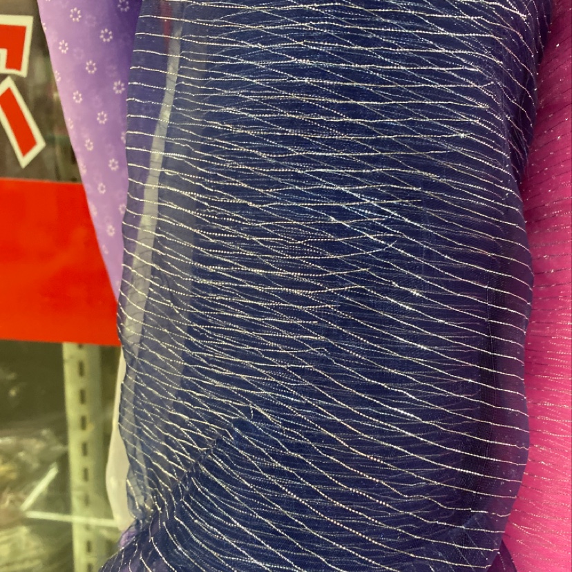 Haze Blue Silver Silk strip gauze factory direct sales of new season products available for wholesale and retail