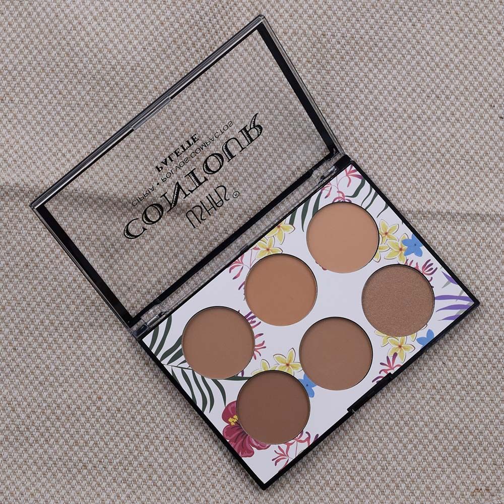 【USHAS】FC568 Six-color Contouring powder, High Gloss, matte, High Gloss combination, Side profile, Nose Profile detail image 2