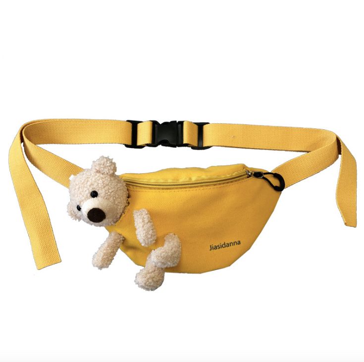 Mini bolsa pequeña bolsa de peluche mujer dibujos animados lindo oso de peluche 2020 nuevo estudiante diagonal span de un hombro oso cintura bolsa de alta calidad en stock detail image 8