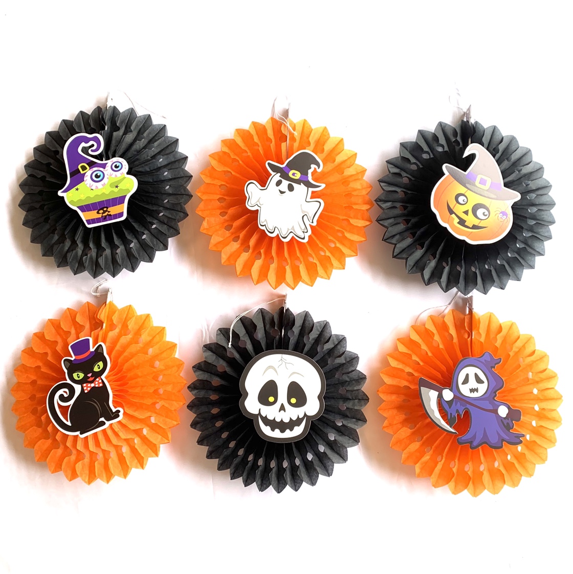 Halloween Hollow Flower Fan Set 11
