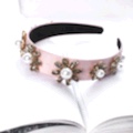 Cross-Border Europe And The United States Set Diamond Headband Baroque Court Style Full Of Diamond Ins Pearl Crystal Flower Headband Hairpin Specification drawing