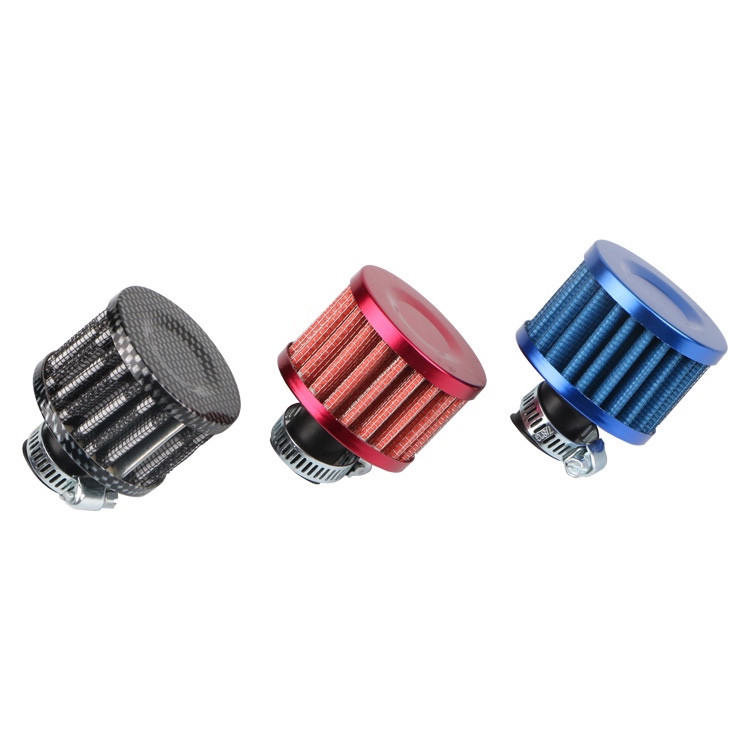 Car 12mm mini filter, personalized modification, small mushroom head air filter, universal air intake filter