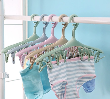 Windproof clip multifunctional clothes shelf plastic clothes clip drying sock rack drying clothes inside hanger sock rack household artifact thumbnail
