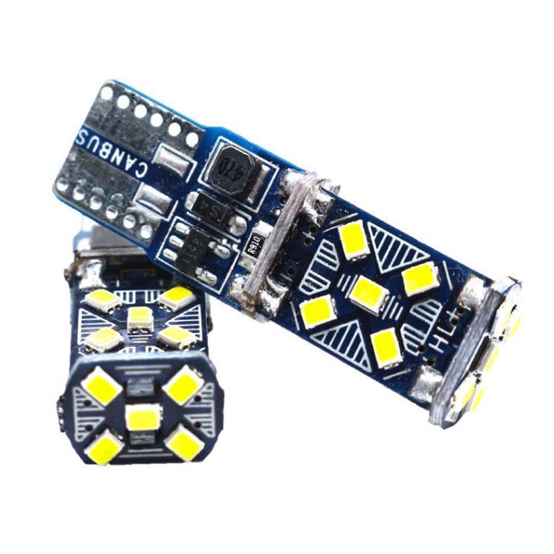 led car light t10 width indicator light 3020 2016 15smd 5W5 stepless decoding car bulb detail image 2