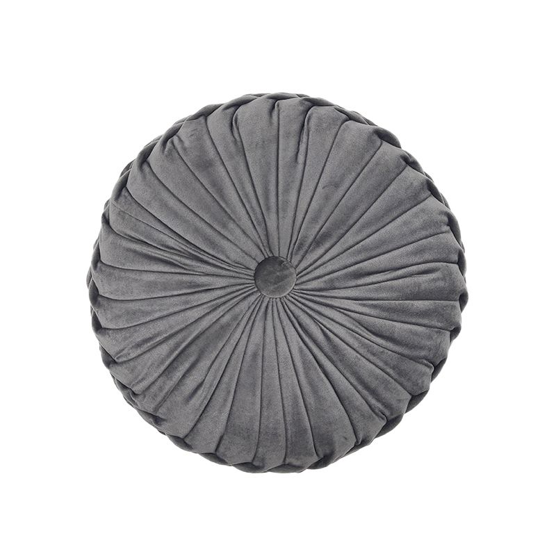 跨境专供欧式圆形纯色手工褶皱车轮垫南瓜枕3腰枕地板坐垫详情图10