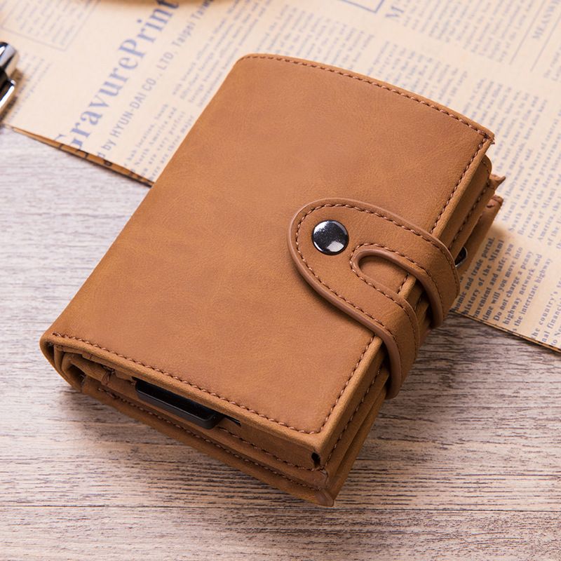 Card Wallet _ Credit Card Box Automatic Card Holder Card Holder Card Holder Card Case Rfid Anti-Magnetic Anti-Theft Oushang 01 details Picture
