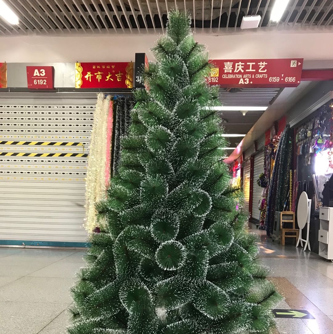 150CM 雪花松针pvc圣诞树松针圣诞圣诞节庆用品铁脚