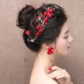 Bridal Tiara Red Border Clip Item Picture