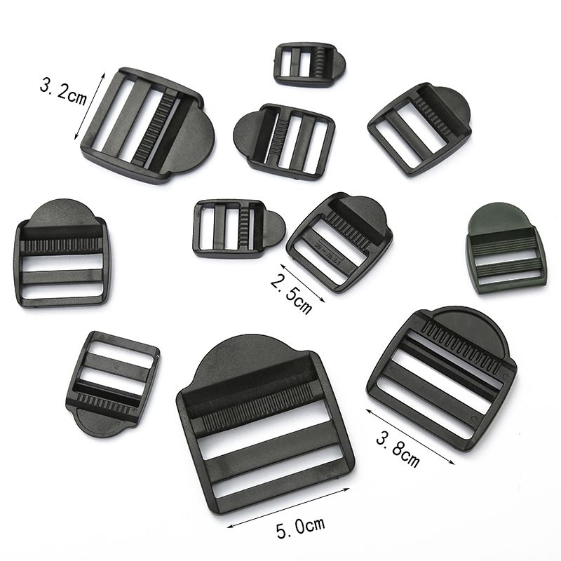 Factory direct sales of low-price supply of webbing buckles, colored checkered plastic buckles and adjustable buckles details Picture