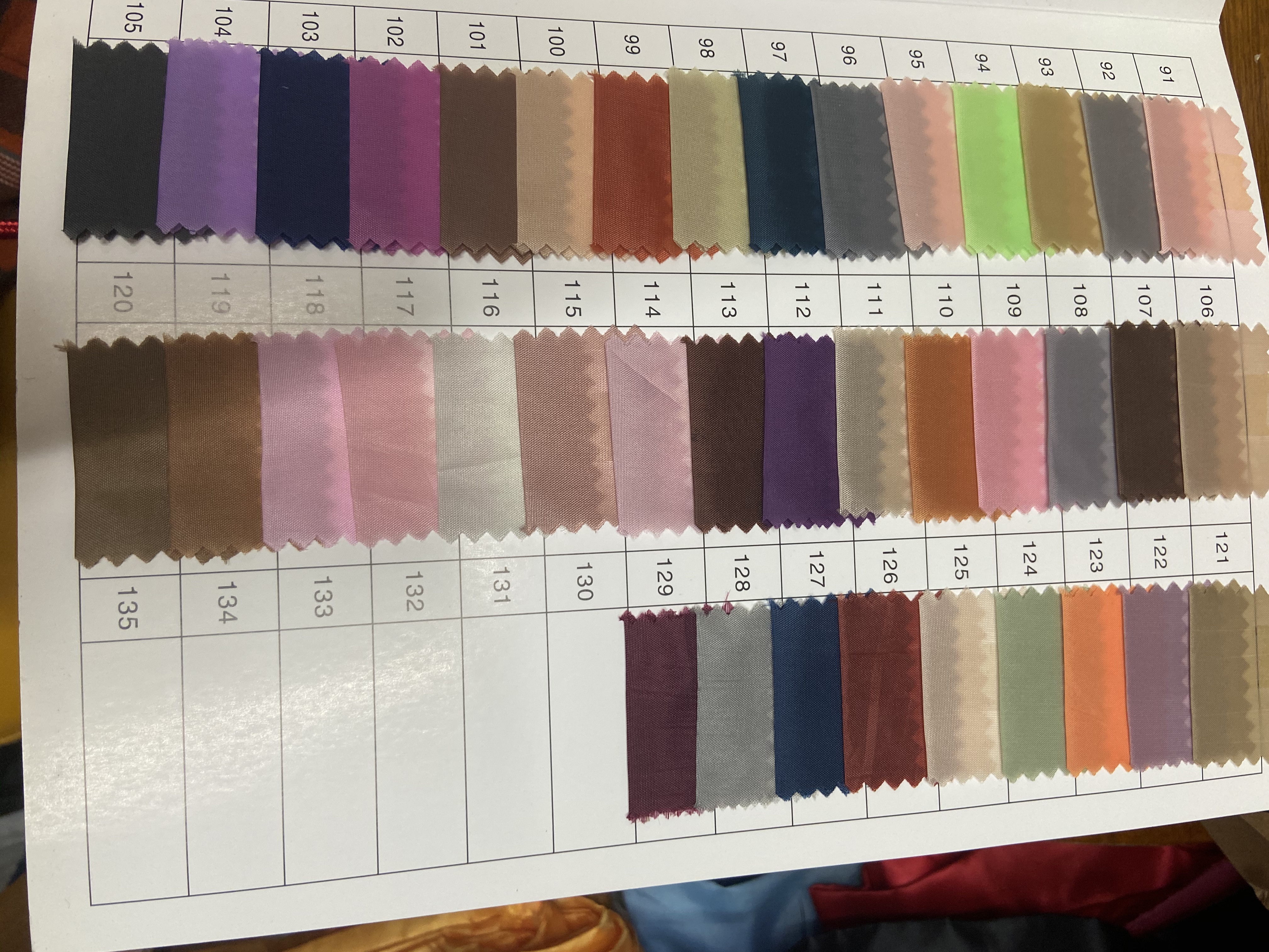 Orange 190T Polyester Taff Fabric Classic Durable Decorative Arts And Crafts Headwear Clothing Fabric Multi-Color Optional details Picture