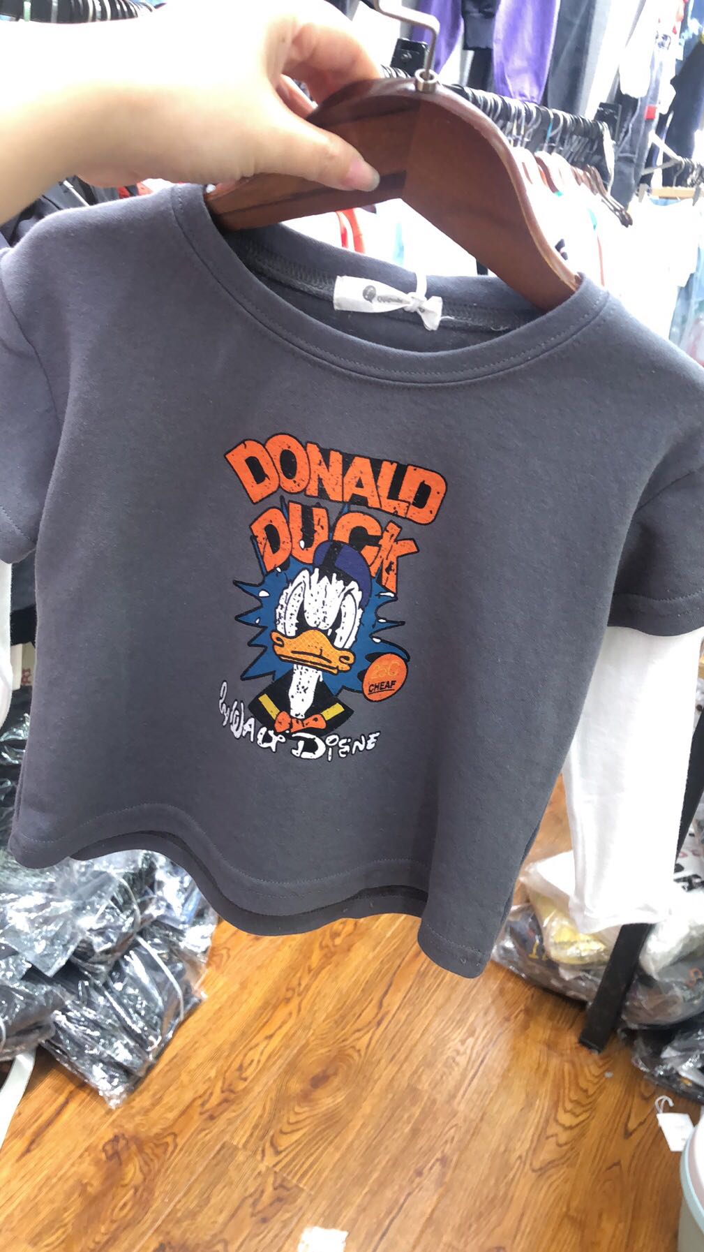 Donald Duck print hoodie thumbnail