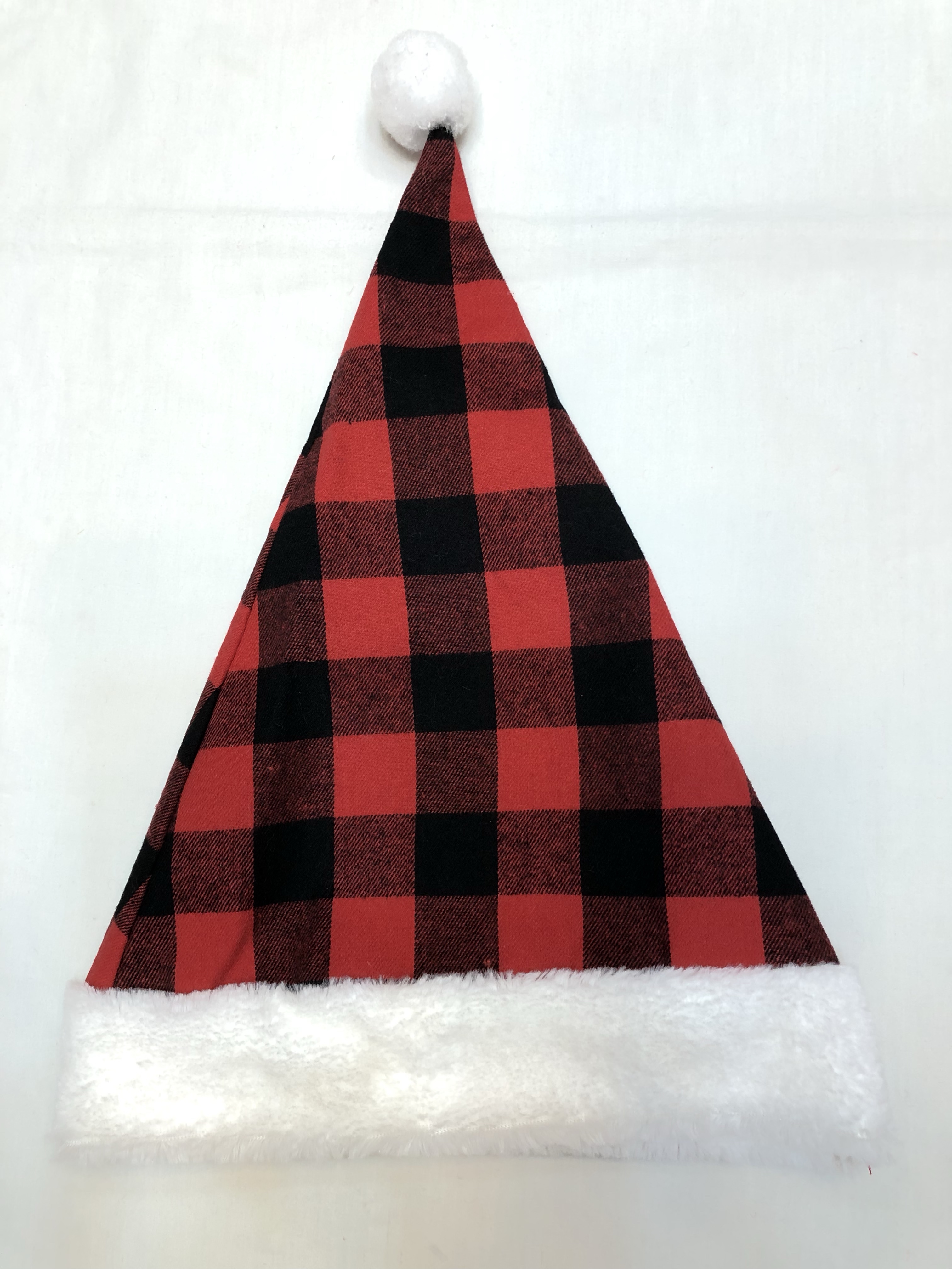 Checkered fabric Christmas hat, Christmas hat Specification image